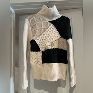 Cozy Dex Clothing Knitted Cream + Black Sweater